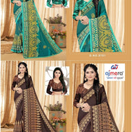 Weightless Print Loose Saree with Blouse for Premium Ethnic and Traditional Wear | MVN-OVERTIME