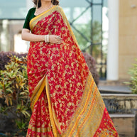 Designer Printed Saree with Blouse Piece for Special Occasions | VDT-TESLA BRASSO-01
