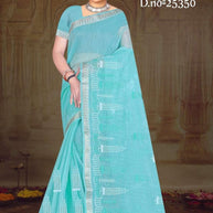 Elegant Jacquard Silk Saree with Designer Blouse Piece for Festive Elegance | MTE-25350