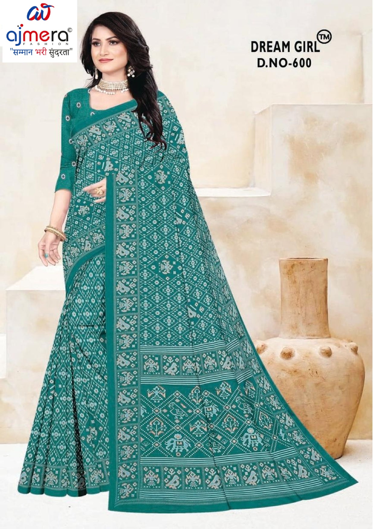 Classic Printed Saree with Blouse Piece for Timeless Traditional Style | PUS-DREAM GIRL-600