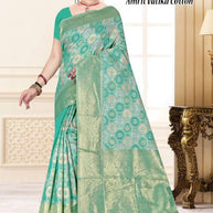 Exclusive Jacquard Silk Saree with Blouse Piece for Premium Cultural Wear | TUL-AMRIT VATIKA COTTON