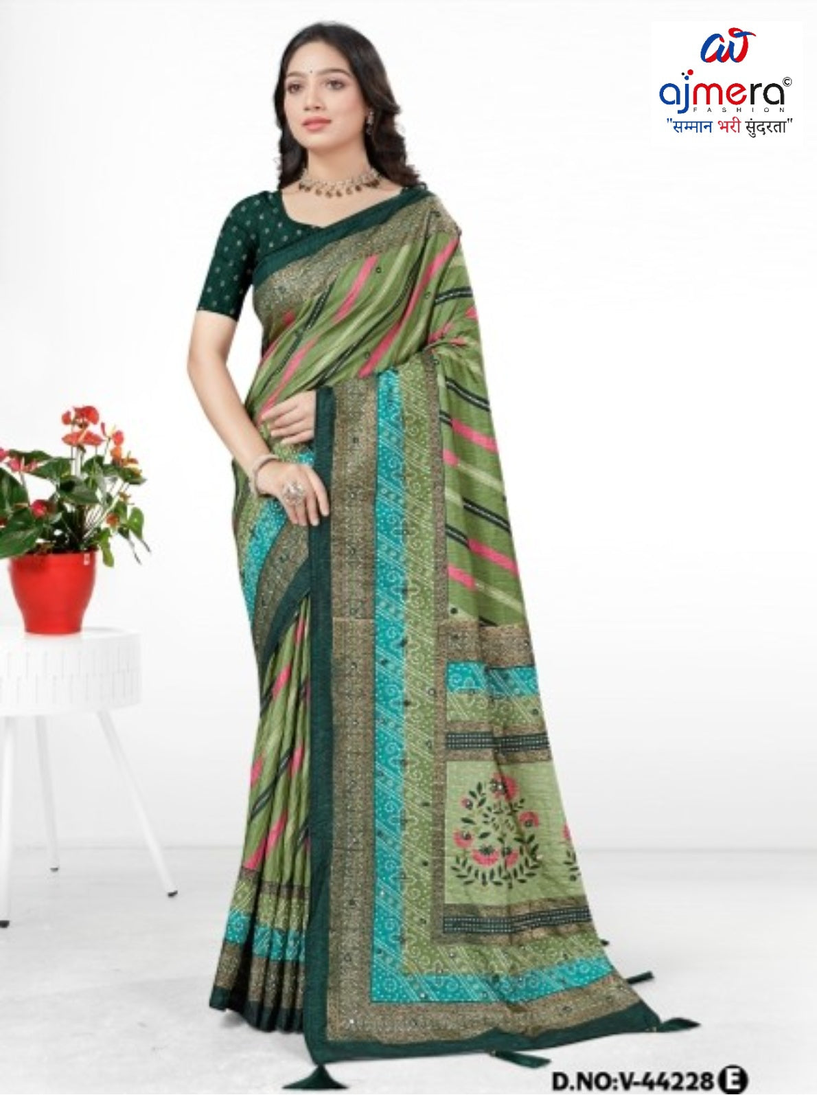 Stylish Printed Saree with Blouse Piece for Traditional Celebrations  | VER-BANJARAN-44228