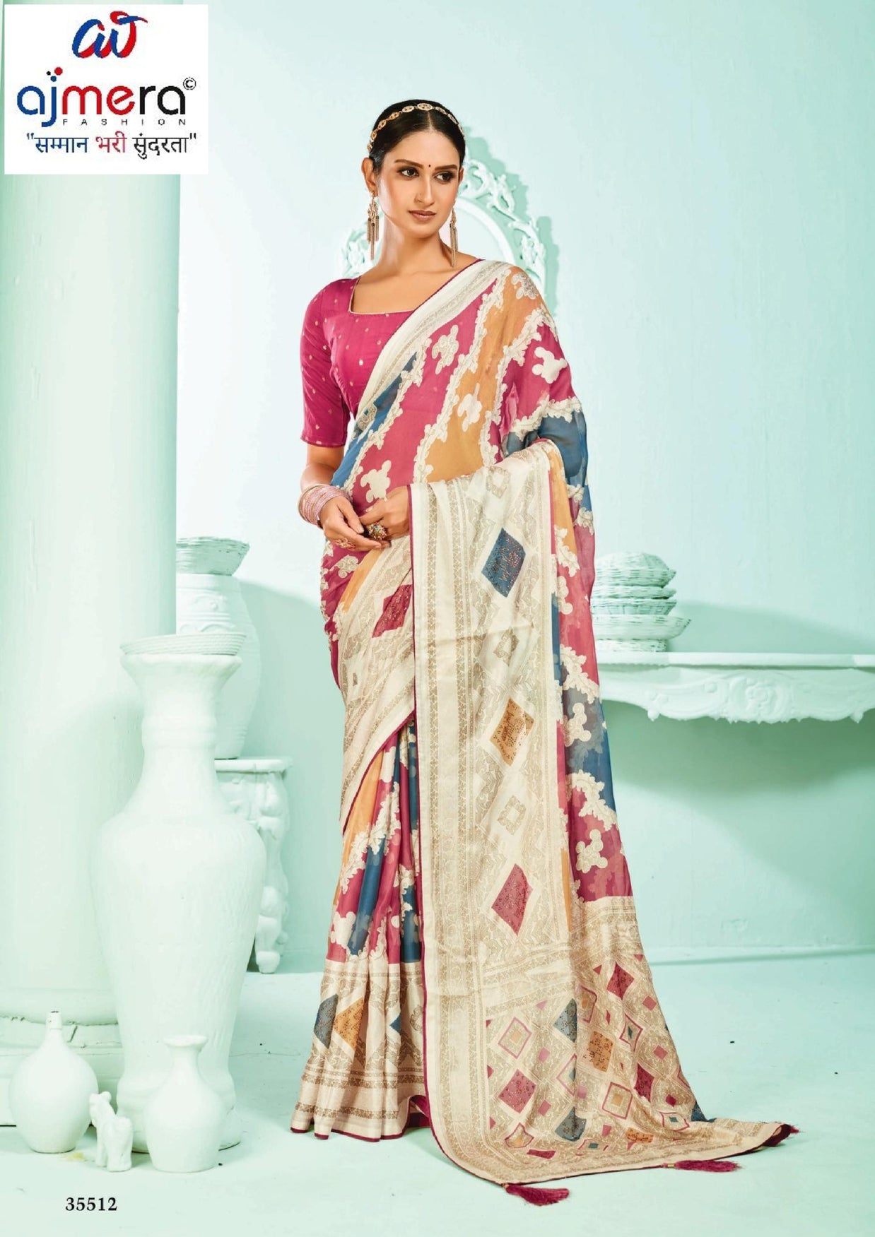 Stylish Printed Saree with Blouse Piece for Traditional Celebrations  | RDD-NIDHIVAN