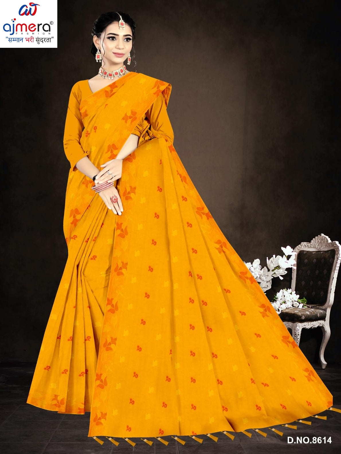 Cotton Saree with Without Blouse for Premium Ethnic and Traditional Wear | PJA-MEHAR