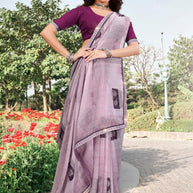 Contemporary Printed Saree with Blouse Piece for Premium Wear  | PRM-PARAS