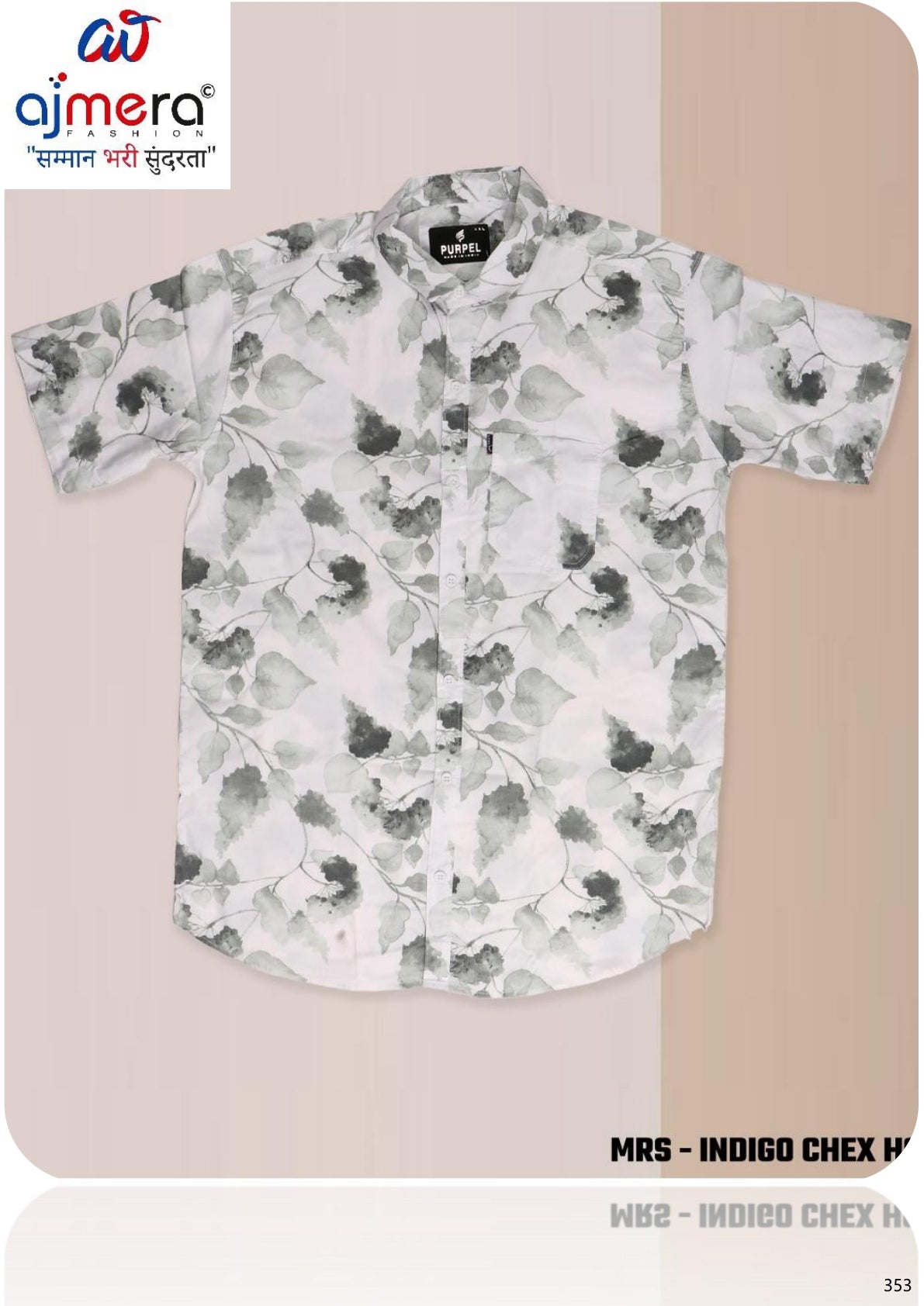 Mens Shirt Bulk Supplier India | MRS-INDIGO CHEX HS