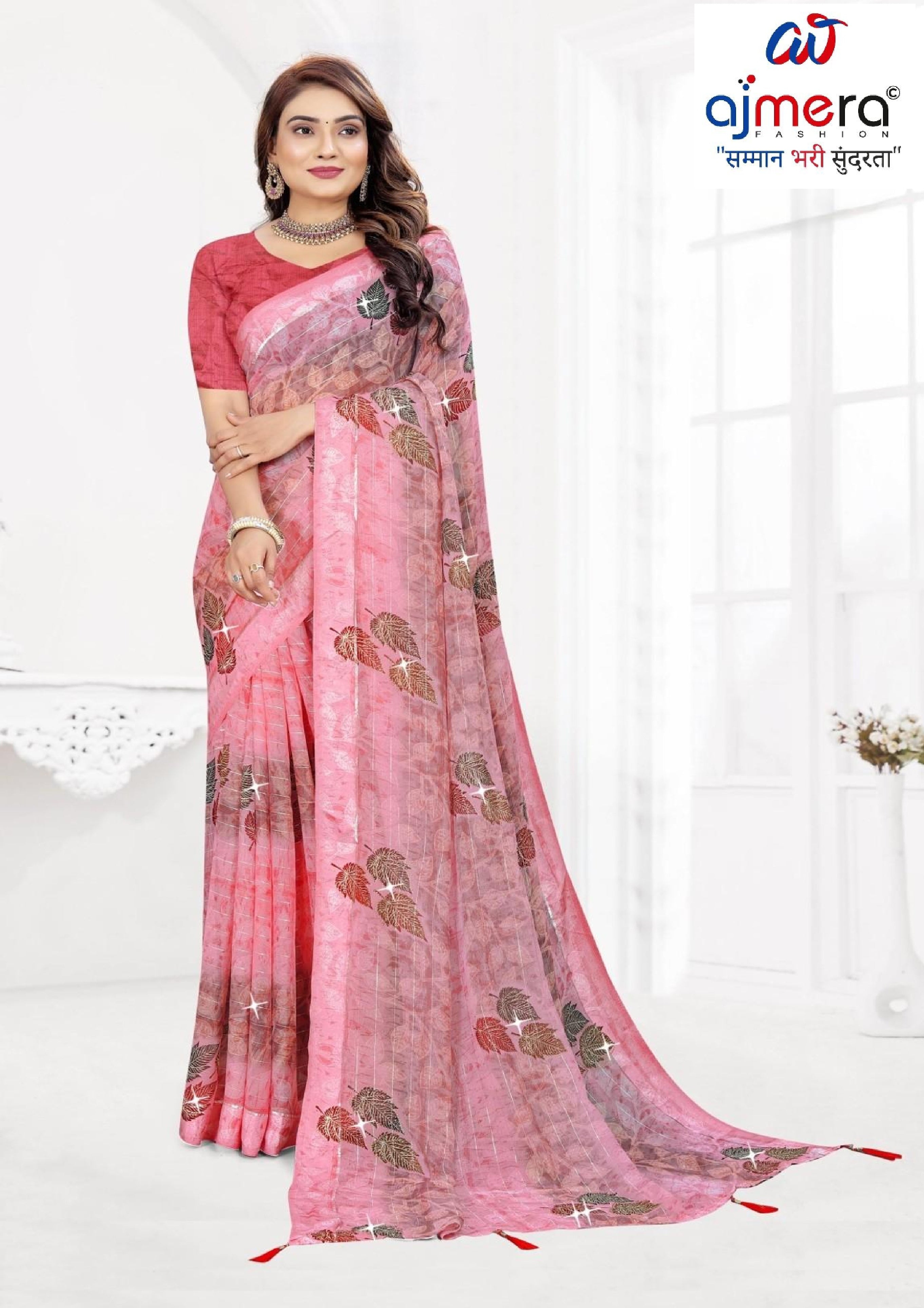 Classic Printed Saree with Blouse Piece for Timeless Traditional Style  | TTS-DHANUSHA