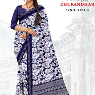 Premium Printed Saree with Matching Blouse Piece for Ethnic Elegance  | GLC-DHURANDHAR