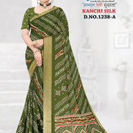Trendy Printed Saree with Blouse Piece for Women’s Ethnic Wardrobe | GLC-KANCHI SILK