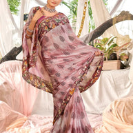 Chic Printed Saree with Blouse Piece for Sophisticated Ethnic Style | PRM-MISS UNIVERSE