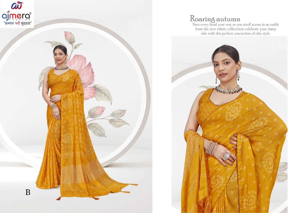Beautiful Printed Saree with Blouse Piece for Cultural Celebrations | RDD-RINKAL