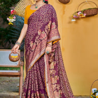 Classic Printed Saree with Blouse Piece for Timeless Traditional Style | VDT-ZOYA BRASSO-20
