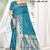Rich Jacquard Silk Saree with Blouse Piece for Sophisticated Ethnic Style | TUL-VEERA SILK VOL-02