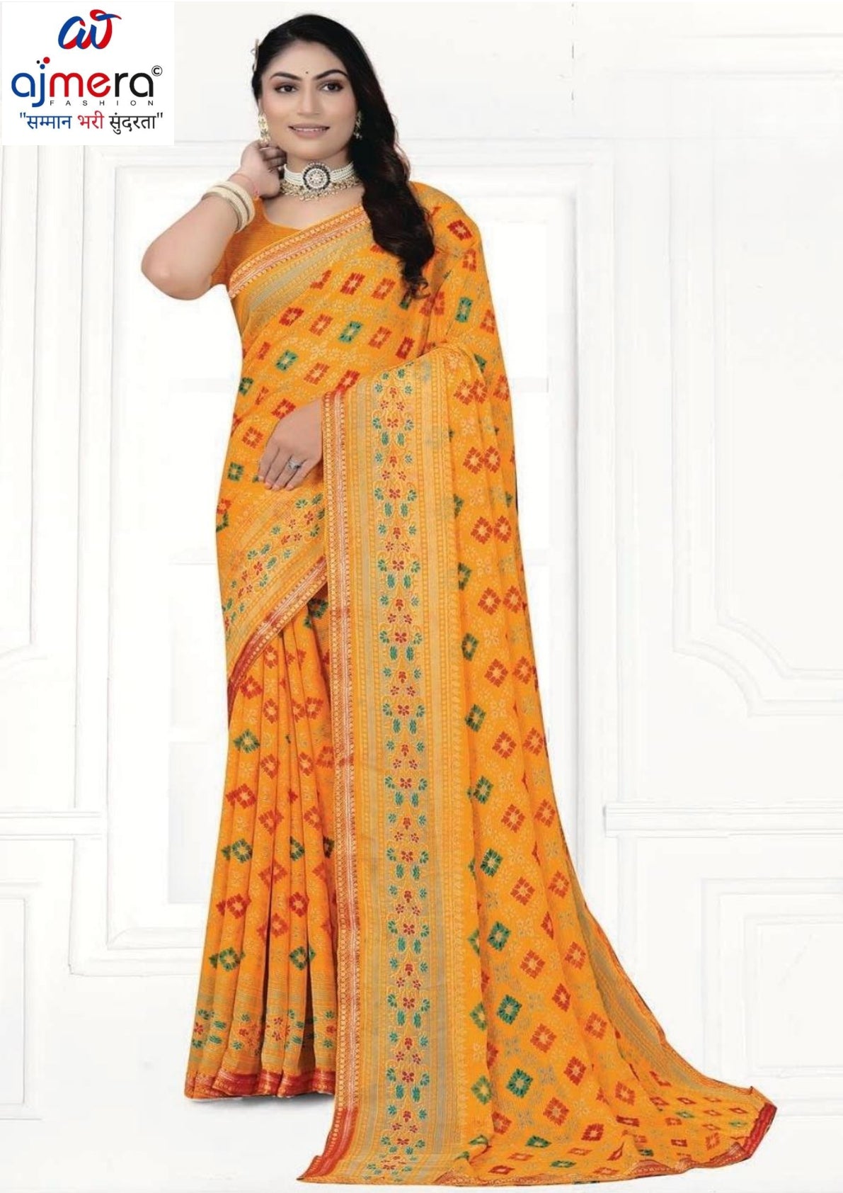 Sharmili Print Loose Saree with Blouse for Premium Ethnic and Traditional Wear | TTS-SAHELI
