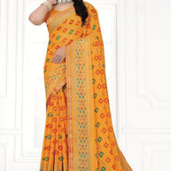 Sharmili Print Loose Saree with Blouse for Premium Ethnic and Traditional Wear | TTS-SAHELI