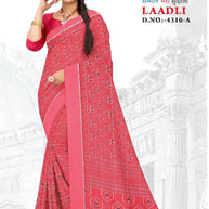Elegant Printed Saree with Designer Blouse Piece for Festive Wear  | GLC-LAADLI