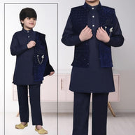 Wholesale Boys Jacquard Modi Koti Set | JDW-7093