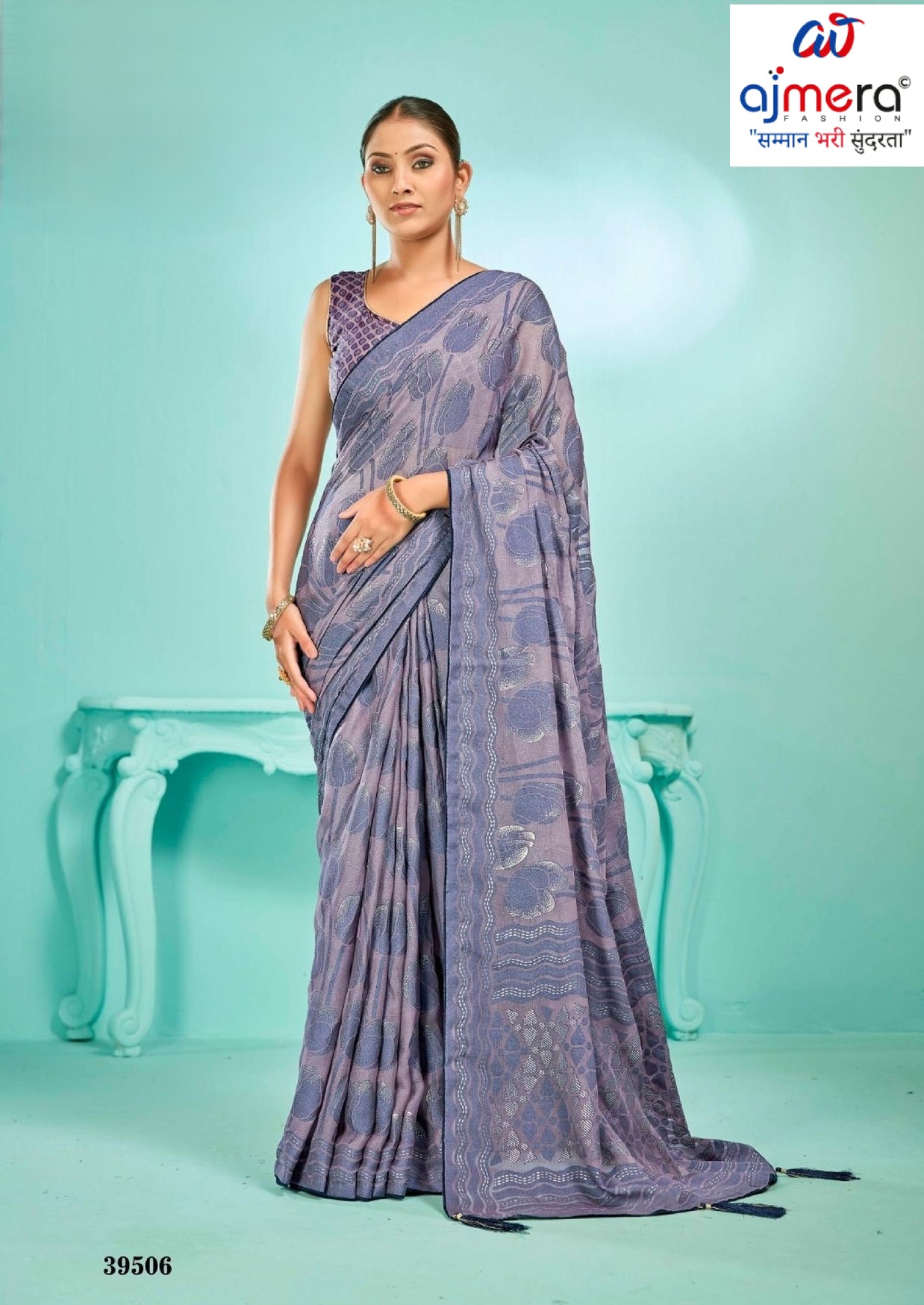 Premium Printed Saree with Matching Blouse Piece for Ethnic Elegance  | RDD-LANDMARK