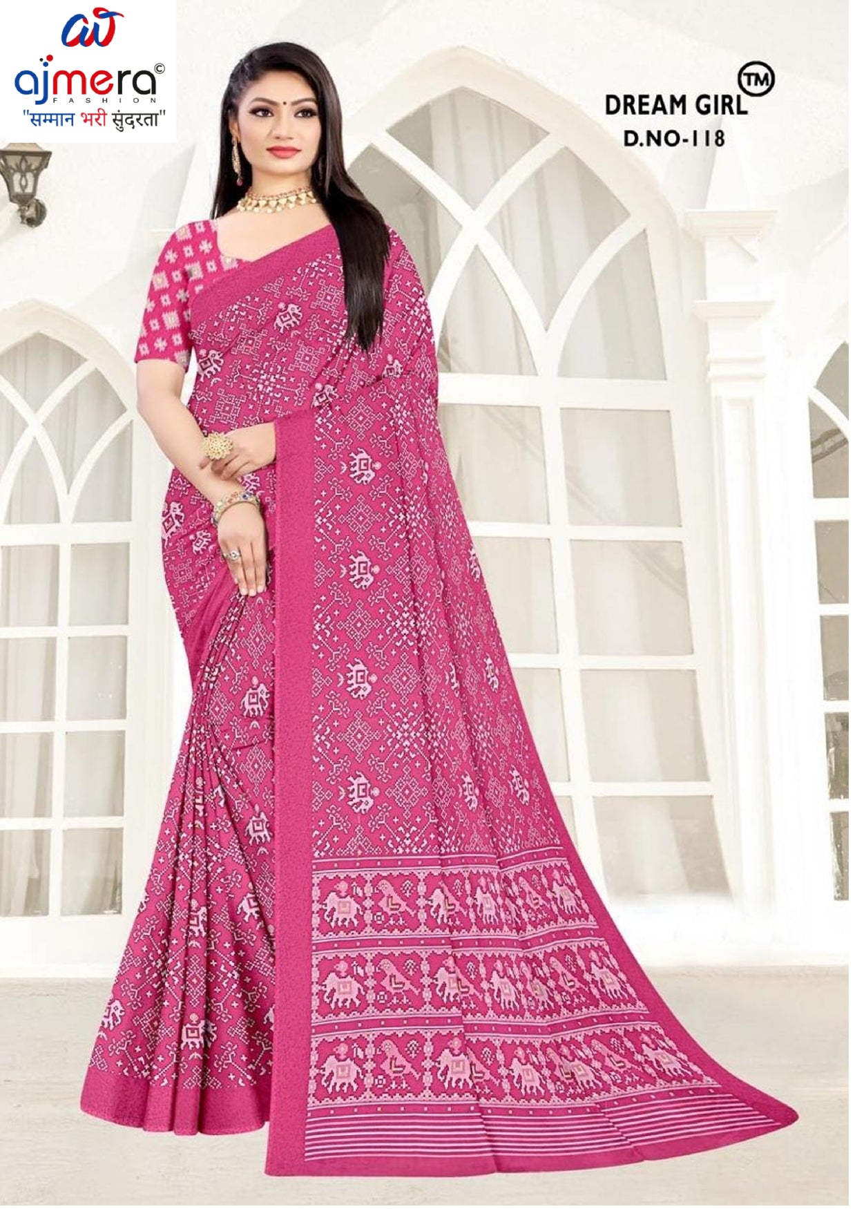 Stylish Printed Saree with Blouse Piece for Traditional Celebrations | PUS-DREAM GIRL-118