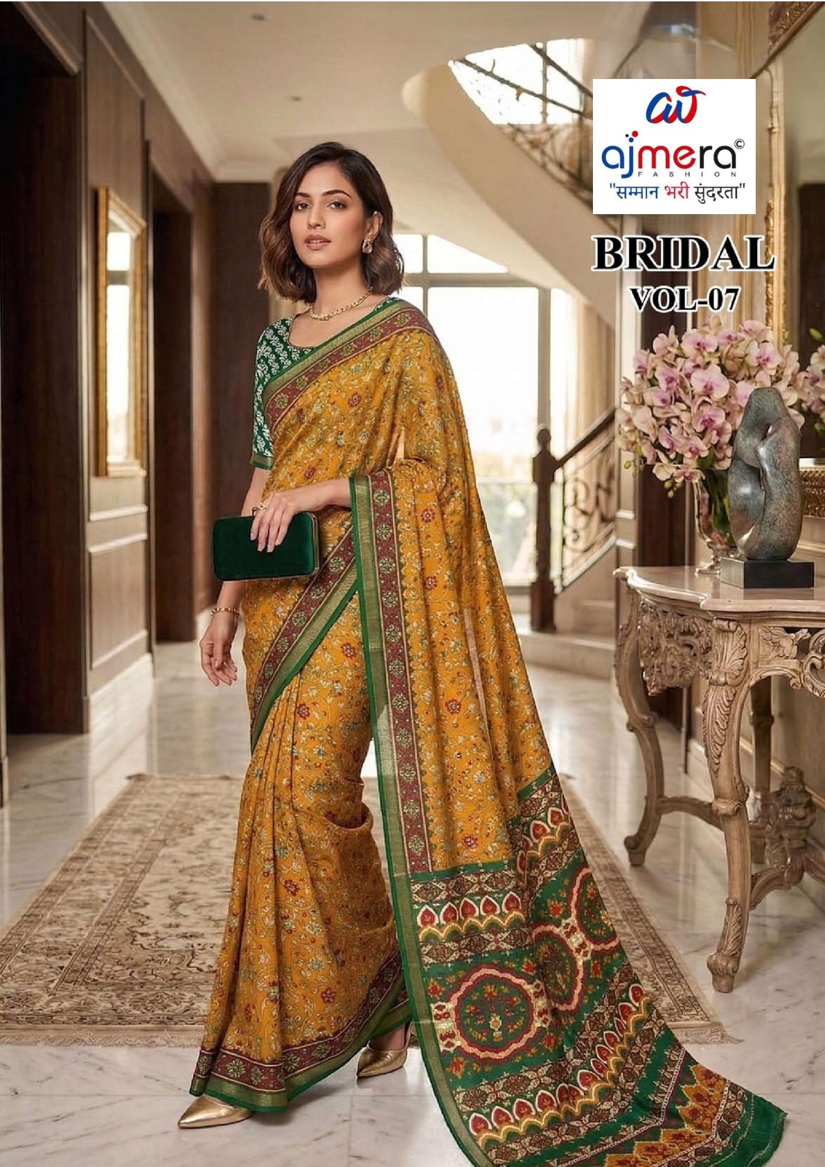 Trendy Printed Saree with Blouse Piece for Women’s Ethnic Wardrobe  | RMF-BRIDAL VOL-7