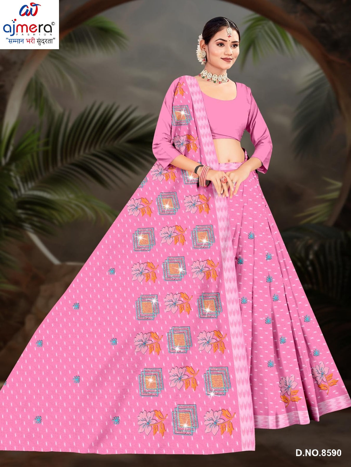 Wholesale Cotton Saree with Without Blouse for Premium Ethnic and Traditional Wear | PJA-SATSANG