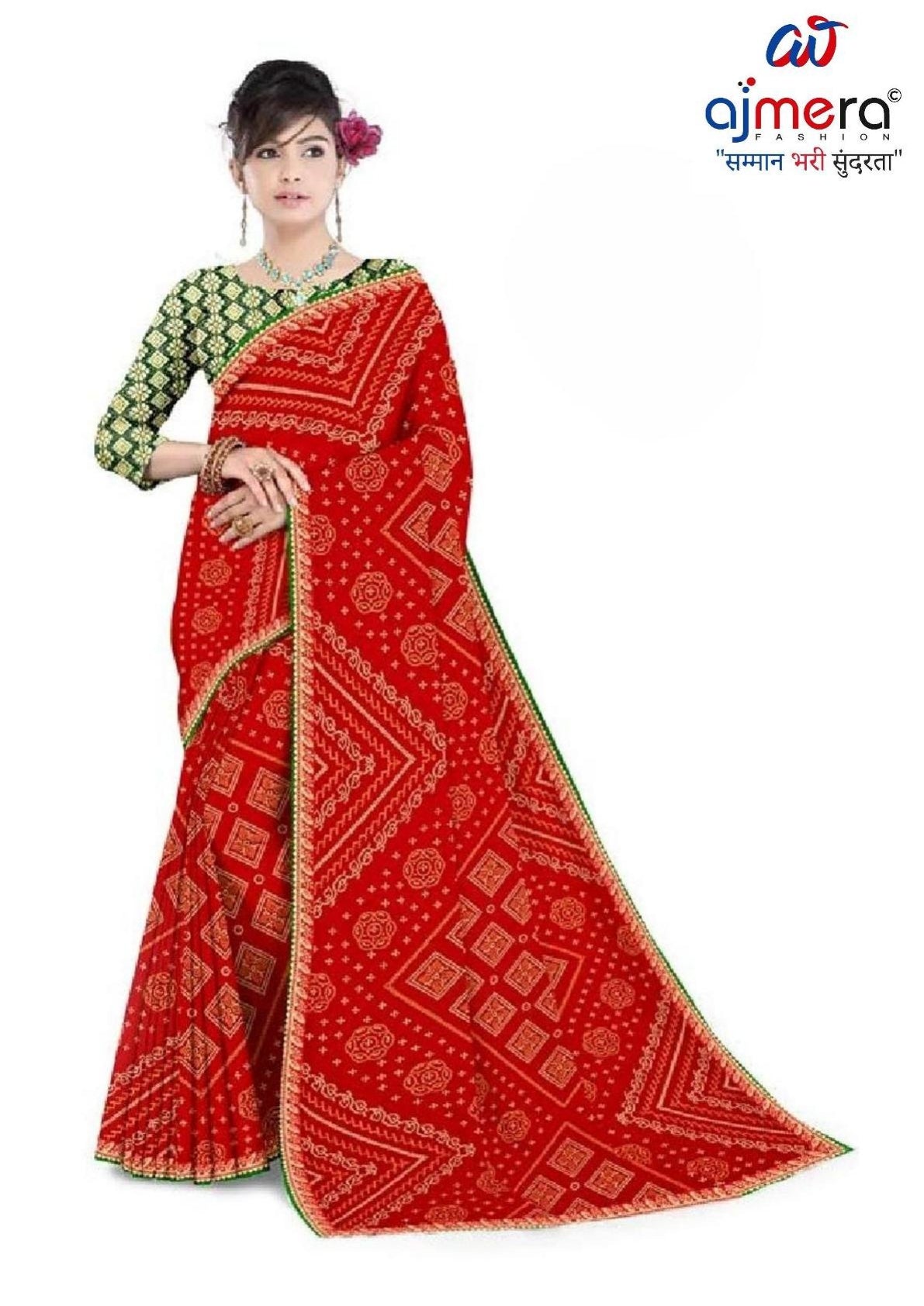 Designer Printed Saree with Blouse Piece for Special Occasions  | TD-RADHA
