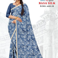 Stylish Printed Saree with Blouse Piece for Traditional Celebrations  | GLC-RASA SILK