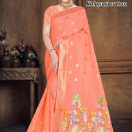 Graceful Elegance Jacquard Silk Saree With Blouse Piece | TUL-KOLAPURI COTTON