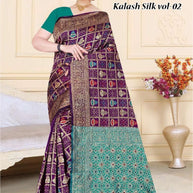 Exquisite Rapier Silk Matching Saree With Blouse Piece | TUL-KALASH SILK VOL-02