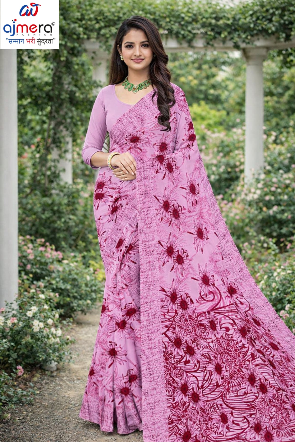 Reniyal Print Loose Saree with Blouse for Premium Ethnic and Traditional Wear | SGR-PADMA