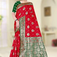 Modern Elegance Jacquard Silk Saree With Blouse Piece | DPM-SPARKLE CHINON