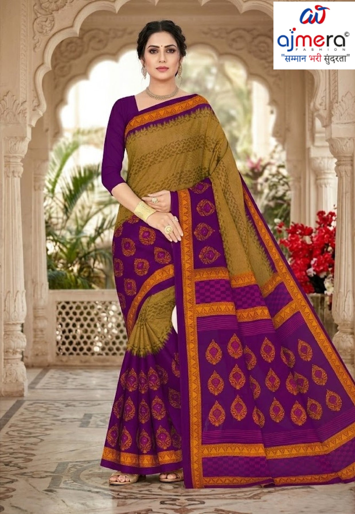 Fancy Cotton Saree with Without Blouse for Premium Ethnic and Traditional Wear | DS-5G