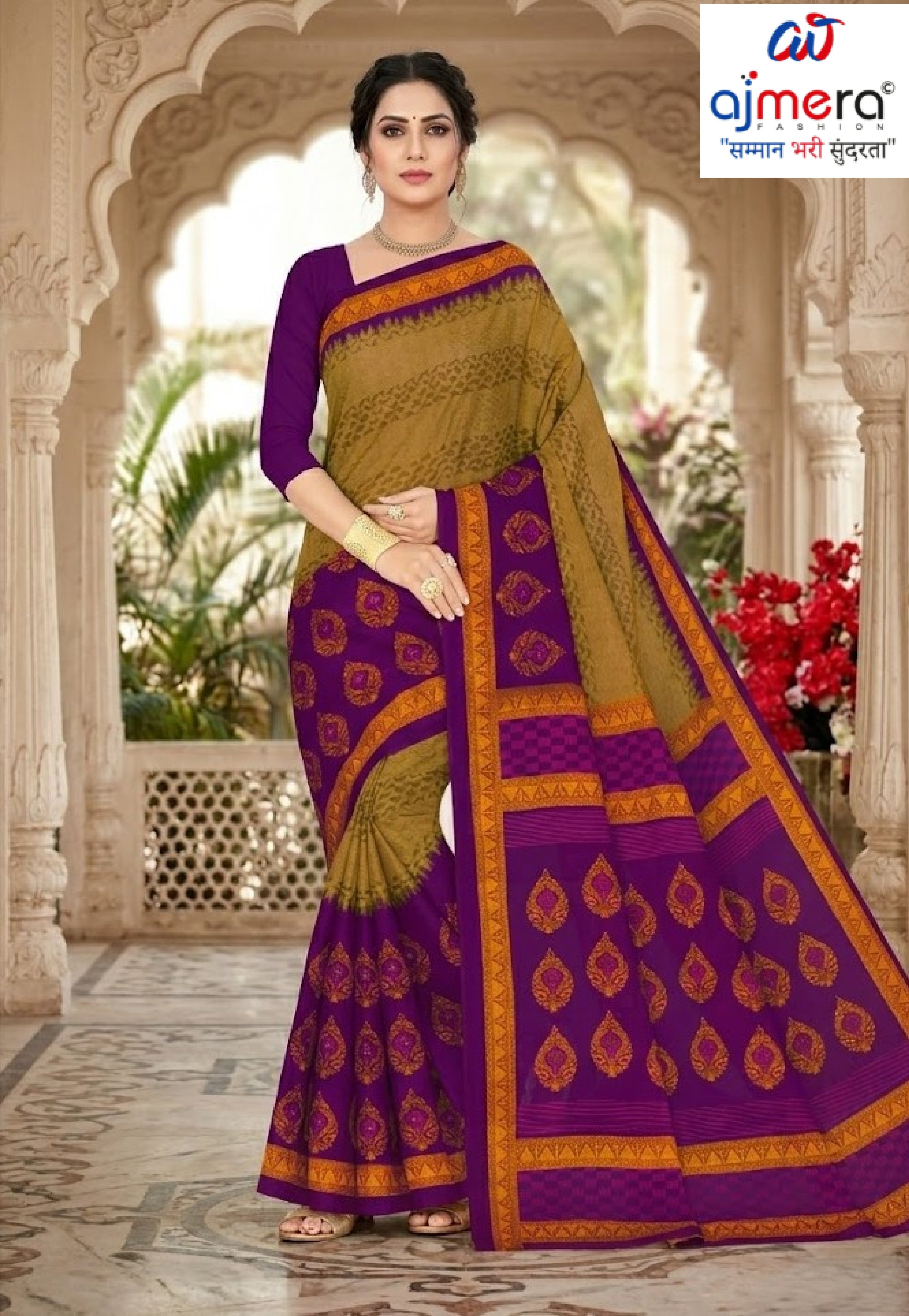 Fancy Cotton Saree with Without Blouse for Premium Ethnic and Traditional Wear | DS-5G