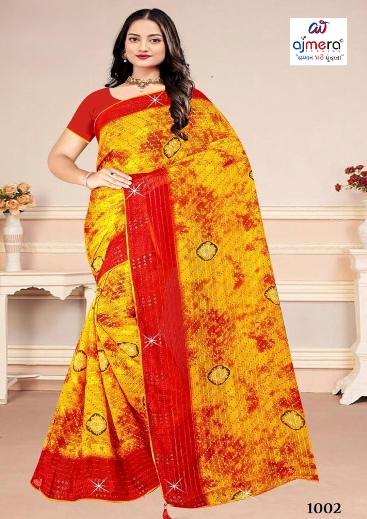 Graceful Printed Saree with Blouse Piece for Modern Ethnic Fashion  | CAS-BHAGYA SHREE