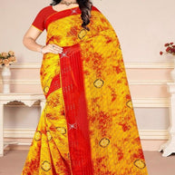 Graceful Printed Saree with Blouse Piece for Modern Ethnic Fashion  | CAS-BHAGYA SHREE