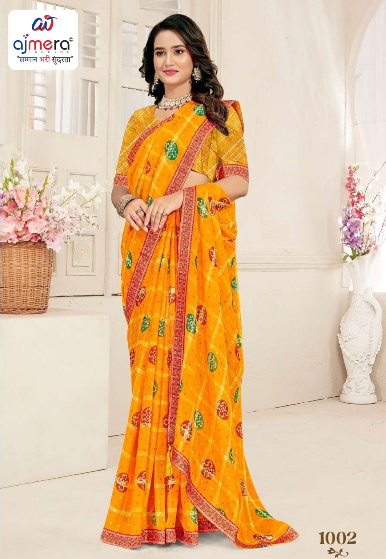 Stylish Printed Saree with Blouse Piece for Traditional Celebrations  | CAS-MAHARANI