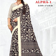 Elegant Printed Saree with Designer Blouse Piece for Festive Wear | GLC-ALPHA-1