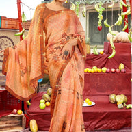 Designer Printed Saree with Blouse Piece for Special Occasions | PRM-PARI