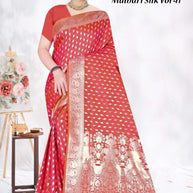 Luxury Jacquard Silk Saree with Blouse Piece for Wedding & Party Wear | TUL-MALBARI SILK VOL-41