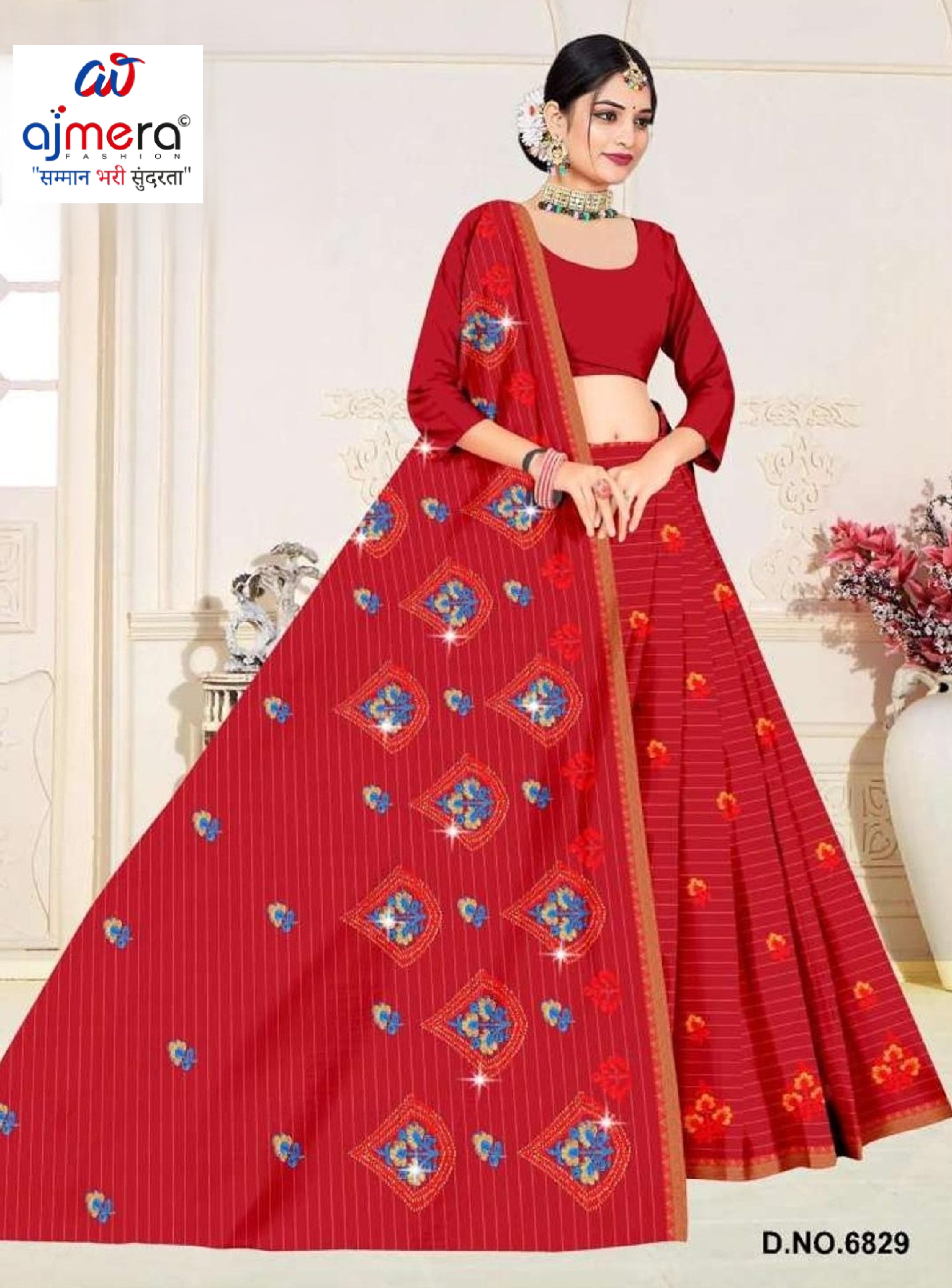 Traditional Cotton Saree with Without Blouse for Premium Ethnic and Traditional Wear | PJA-JUGNOO