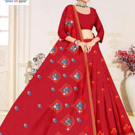 Traditional Cotton Saree with Without Blouse for Premium Ethnic and Traditional Wear | PJA-JUGNOO
