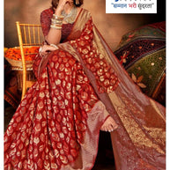 Traditional Rapier Silk Matching Saree With Blouse Piece | SOJ-HEENA LINEN