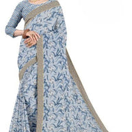 Zomato Print Loose Saree with Blouse for Premium Ethnic and Traditional Wear | CAS-INK POINT