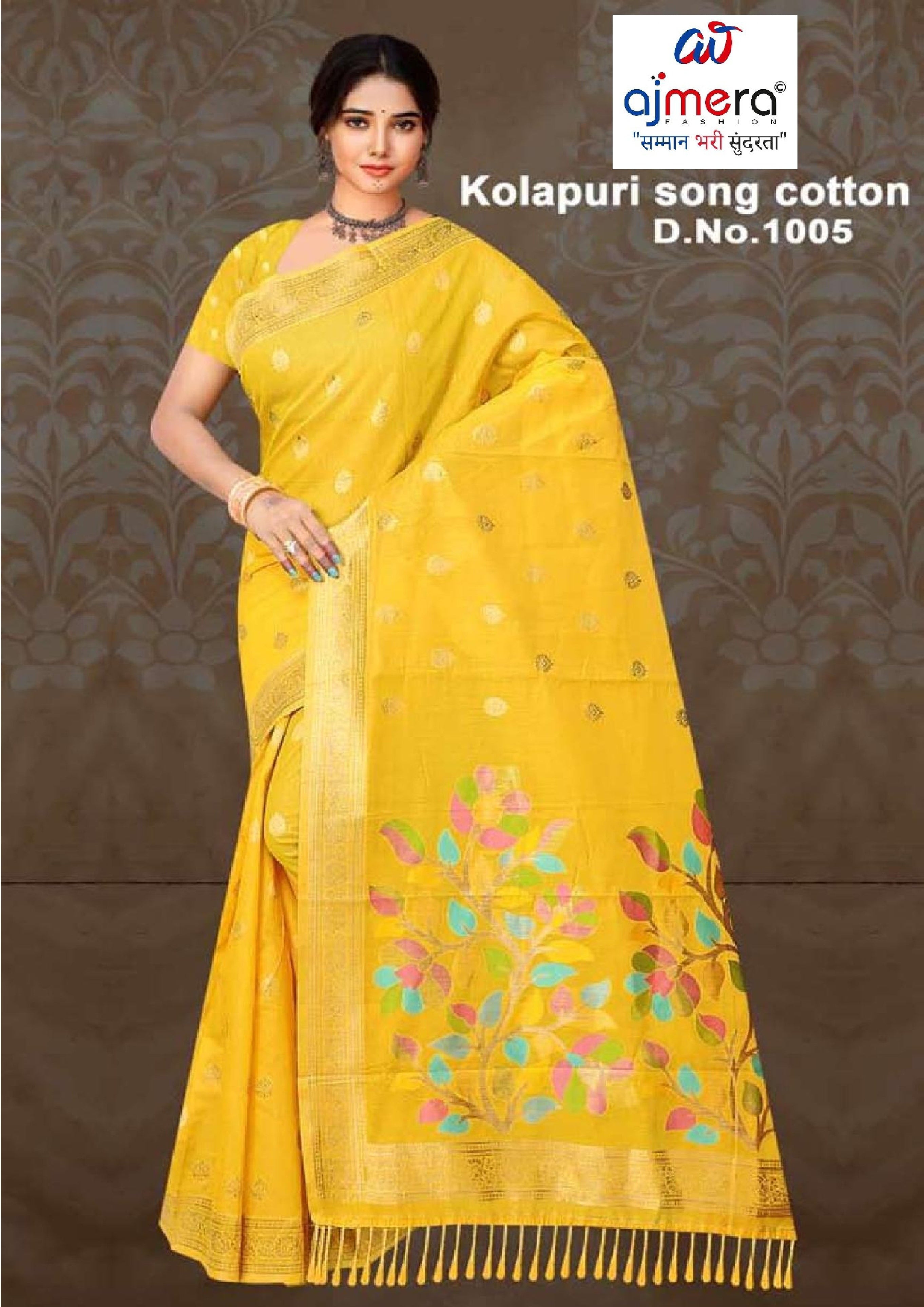 Luxury Elegance Jacquard Silk Saree Without Blouse | TUL-KOLAPURI SONG COTTON