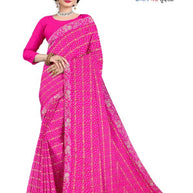 Georgette Print Loose Saree with Blouse for Premium Ethnic and Traditional Wear | TD-NAARI