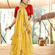 Fashionable Printed Saree with Blouse Piece for Festive Collection  | PRM-MASKA