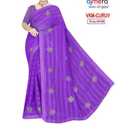 Trendy Dyed Matching Saree with Blouse Piece for Premium Ethnic and Traditional Wear | VKM-CURVV