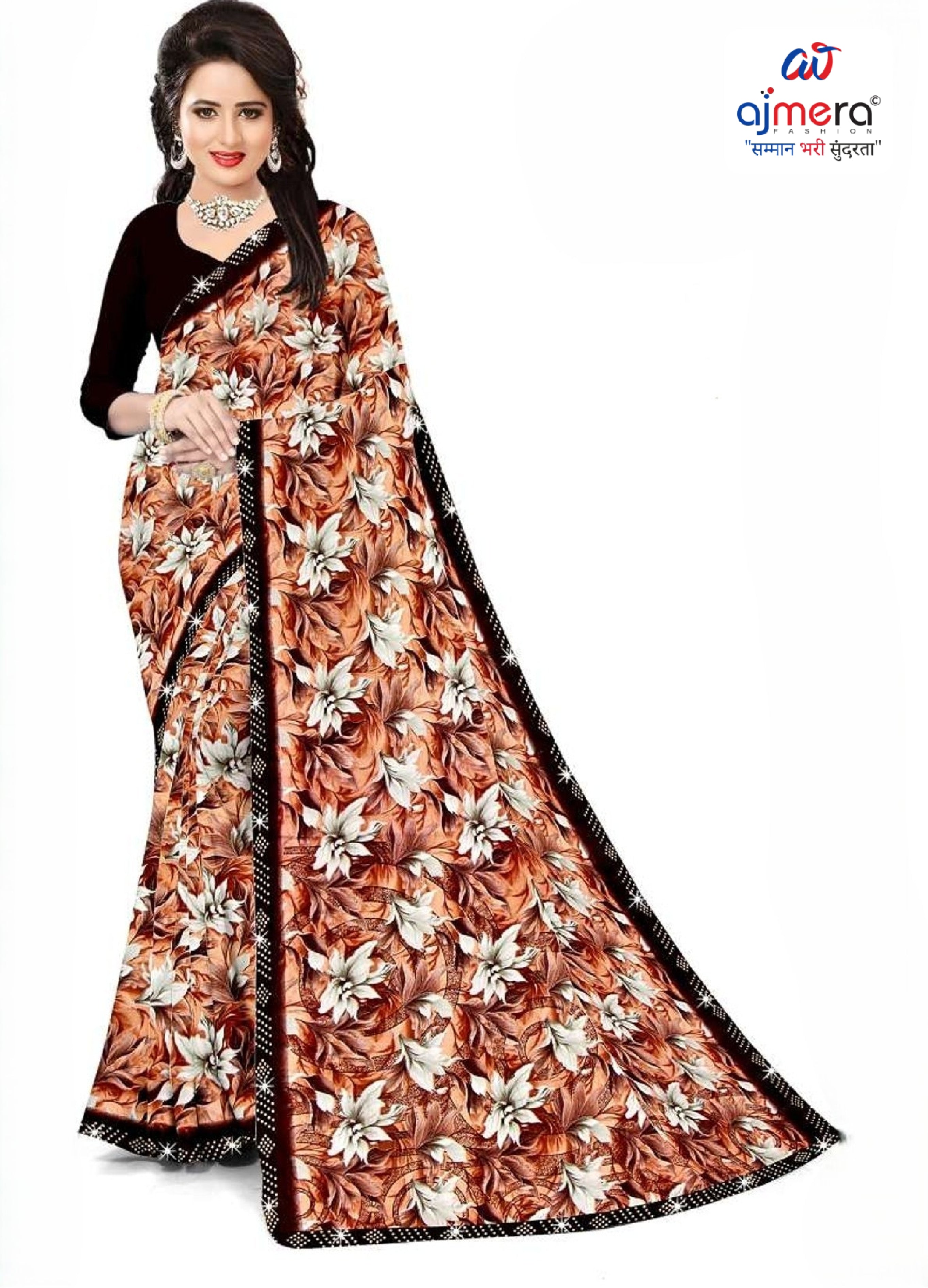Beautiful Printed Saree with Blouse Piece for Cultural Celebrations | CAS-SILK GEORGEATE