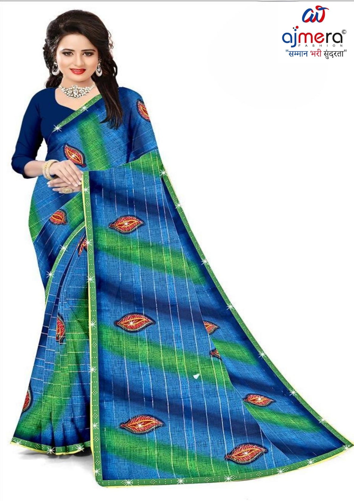 Trendy Printed Saree with Blouse Piece for Women’s Ethnic Wardrobe  | CAS-KHUSHBOO