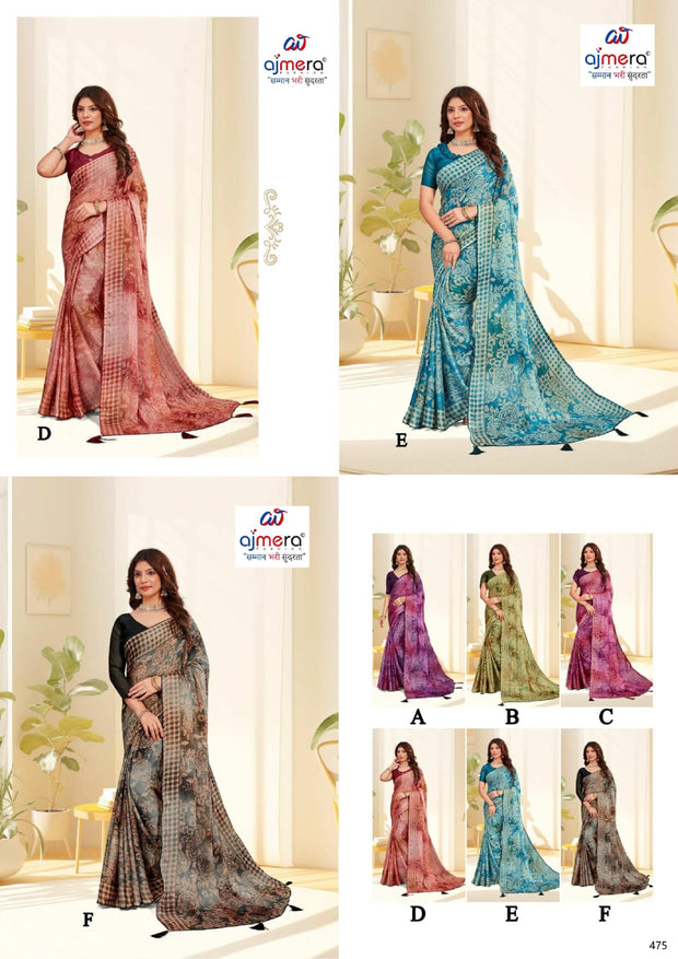 Designer Printed Saree with Blouse Piece for Special Occasions  | RDD-MARTINI